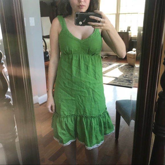 Dress. I added the trimming and the waist tie. - Picture 2 of 4